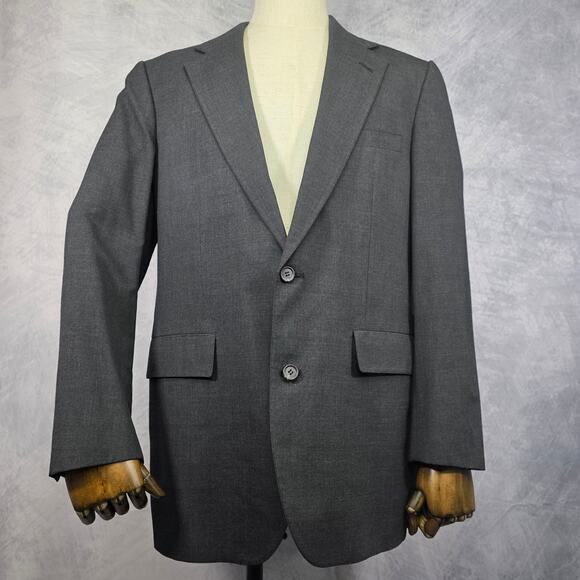 Brooks Brothers Blazer Mens 40 Long Gray Wool Blend 2 Button Jacket Vtg USA Made - Picture 12 of 16